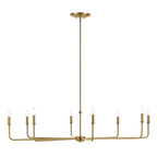 Kichler Lighting 52521BNB Brushed Natural Brass Pallas 52'' Xl 8-light Round Chandelier With White Linen Shade In Brushed Natural Brass Image 7