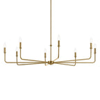Kichler Lighting 52521BNB Brushed Natural Brass Pallas 52'' Xl 8-light Round Chandelier With White Linen Shade In Brushed Natural Brass Image 5