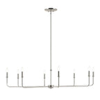 Kichler Lighting 52521PN Polished Nickel Pallas 52'' Xl 8-light Round Chandelier With White Linen Shade In Polished Nickel Image 7