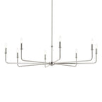 Kichler Lighting 52521PN Polished Nickel Pallas 52'' Xl 8-light Round Chandelier With White Linen Shade In Polished Nickel Image 5