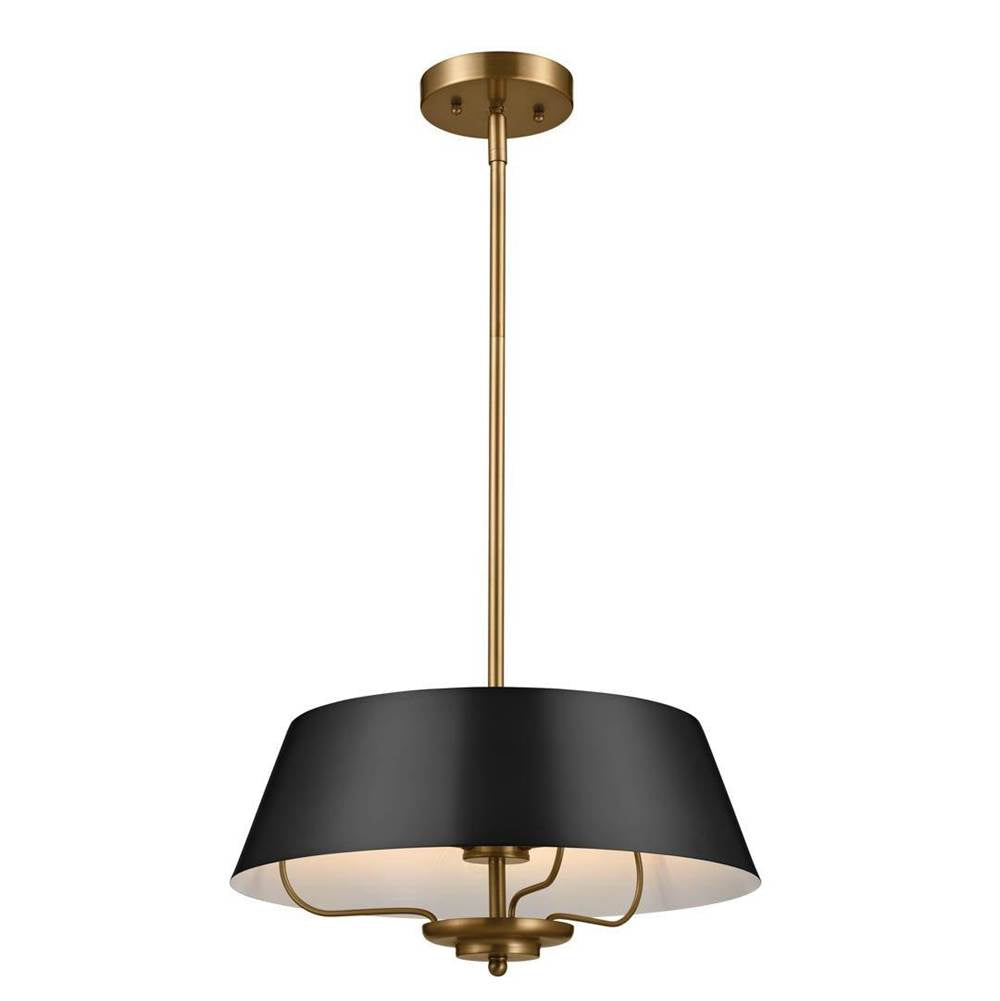 Kichler Lighting 52542BK Black Pendant/semi Flush 3lt Image 1