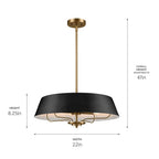 Kichler Lighting Luella Pendant/semi Flush 4lt