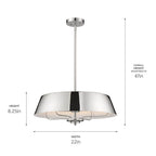 Kichler Lighting 52543PN Polished Nickel Pendant/semi Flush 4lt Image 2