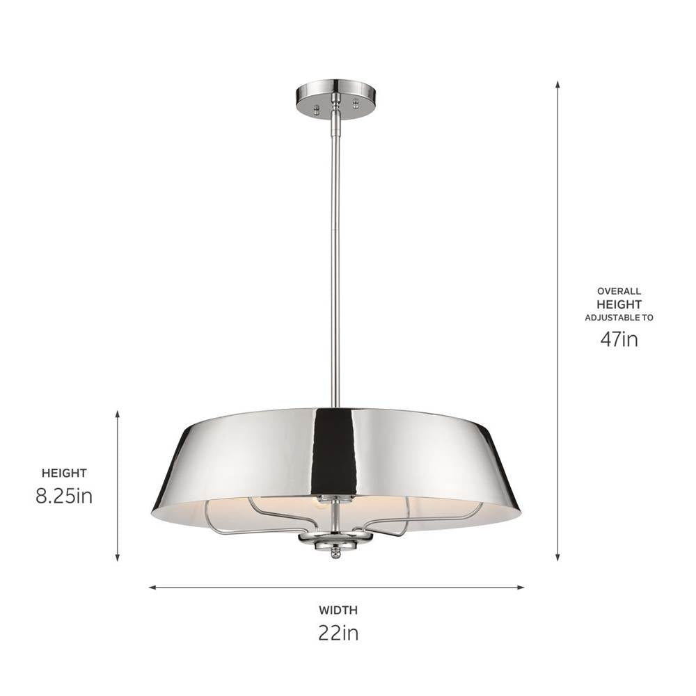 Kichler Lighting 52543PN Polished Nickel Pendant/semi Flush 4lt Image 2