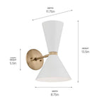 Kichler Lighting 52570CPZWH Champagne Bronze Wall Sconce 2lt Image 2