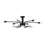 Kichler Lighting 52602BK Black Semi Flush 6lt Image 1