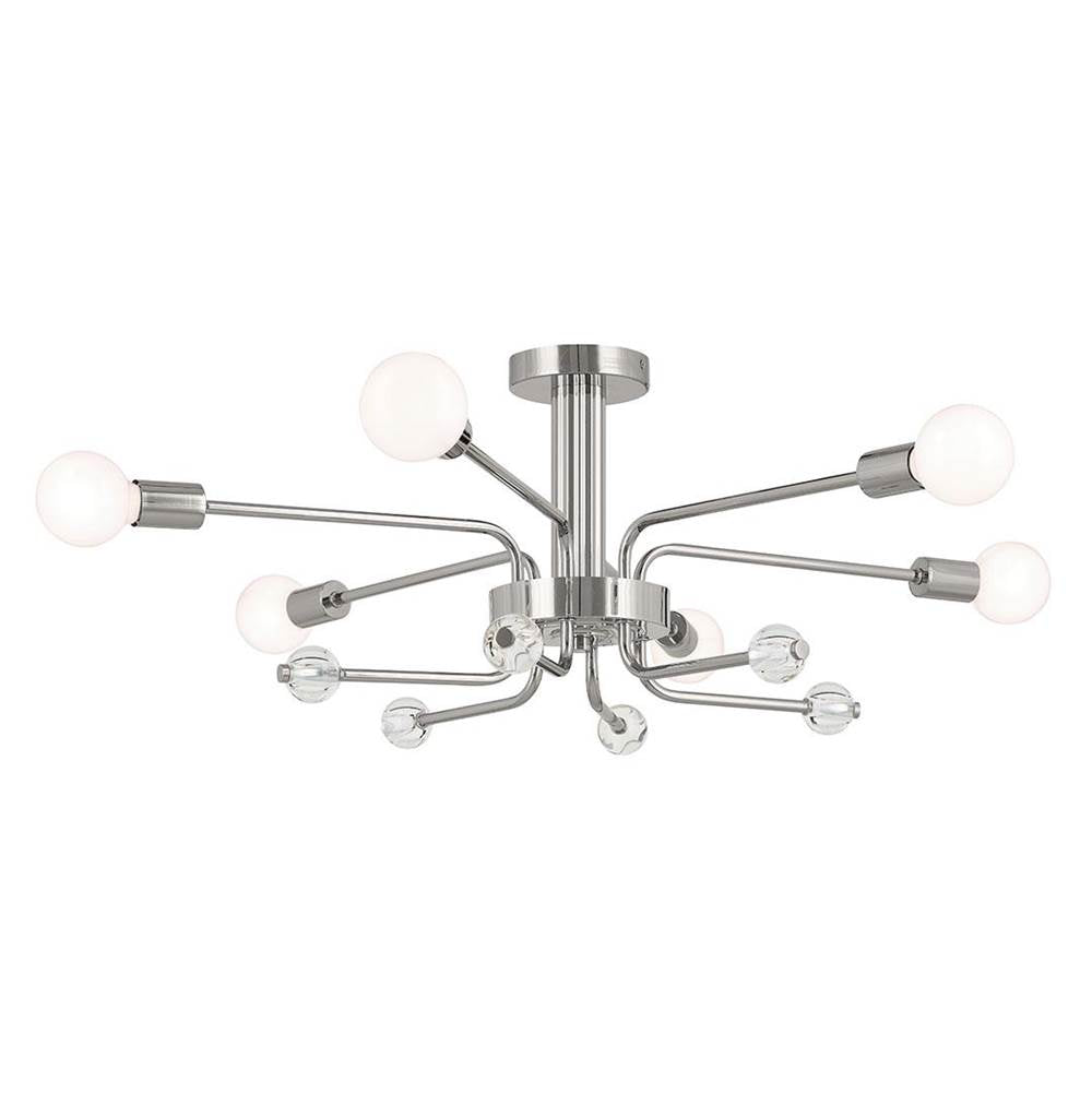 Kichler Lighting 52602PN Polished Nickel Semi Flush 6lt Image 2