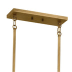 Kichler Lighting 52614NBR Natural Brass Erzo 50'' 10 Light Linear Chandelier In Natural Brass Image 2