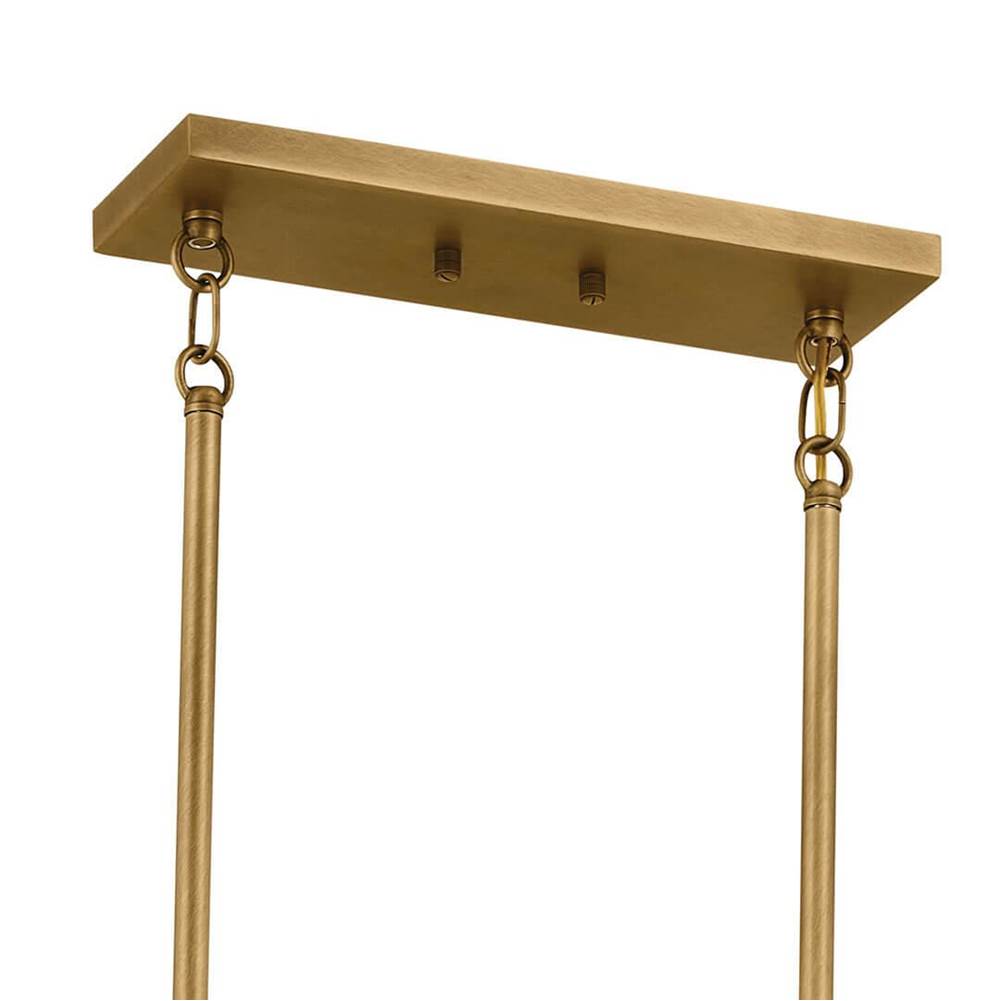 Kichler Lighting 52614NBR Natural Brass Erzo 50'' 10 Light Linear Chandelier In Natural Brass Image 2