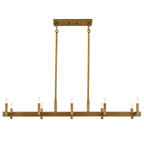 Kichler Lighting 52614NBR Natural Brass Erzo 50'' 10 Light Linear Chandelier In Natural Brass Image 3