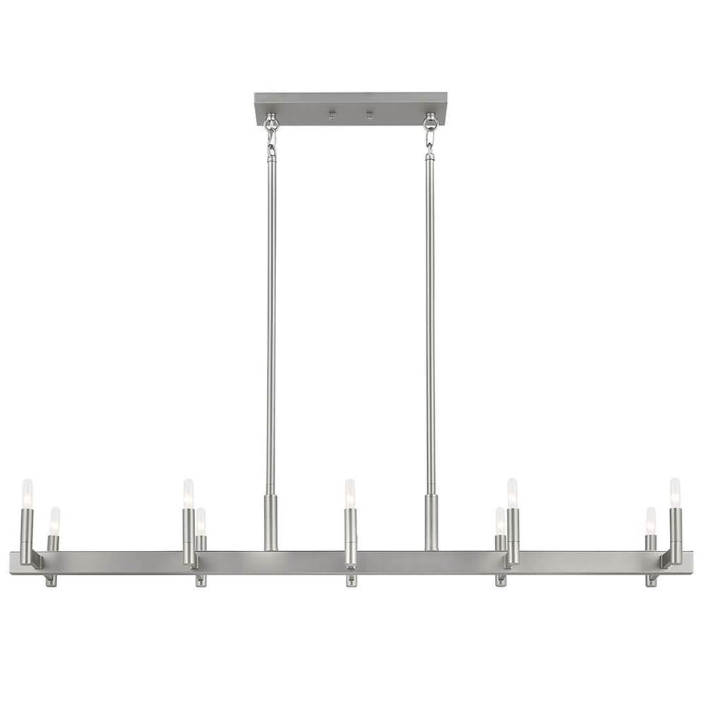 Kichler Lighting 52614SN Satin Nickel Erzo 50'' 10 Light Linear Chandelier In Satin Nickel Image 3