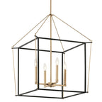 Kichler Lighting 52627CPZ Champagne Bronze Eisley 30 Inch 4 Light Foyer Pendant In Champagne Bronze And Black Image 1