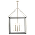 Kichler Lighting 52628PN Polished Nickel Eisley 40.25 Inch 8 Light Foyer Pendant In Polished Nickel And Black Image 1