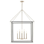 Kichler Lighting 52628PN Polished Nickel Eisley 40.25 Inch 8 Light Foyer Pendant In Polished Nickel And Black Image 1