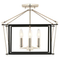 Kichler Lighting Eisley 14 Inch 4 Light Semi Flush Mount In Polished Nickel And Black