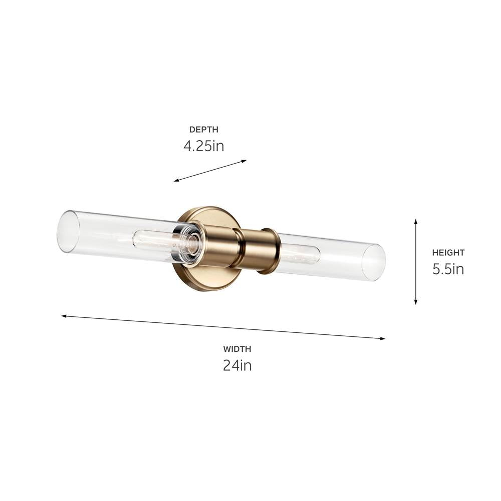 Kichler Lighting 52654CPZ Champagne Bronze Wall Sconce 2lt Image 4