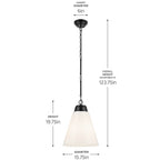 Kichler Lighting 52662BK Black Pendant Large 1lt Image 2