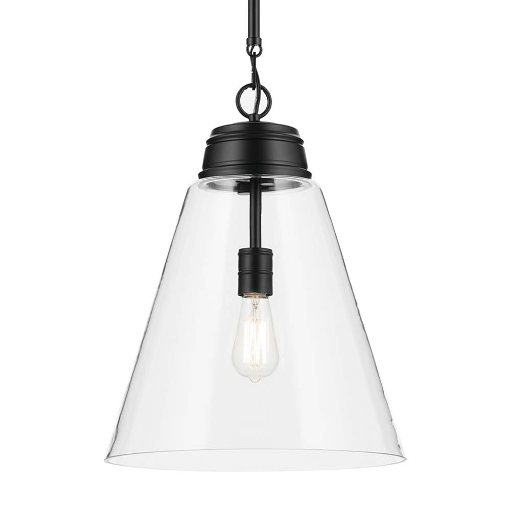 Kichler Lighting 52662BKCLR Black Pendant Large 1lt Image 3