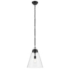 Kichler Lighting 52662BKCLR Black Pendant Large 1lt Image 1