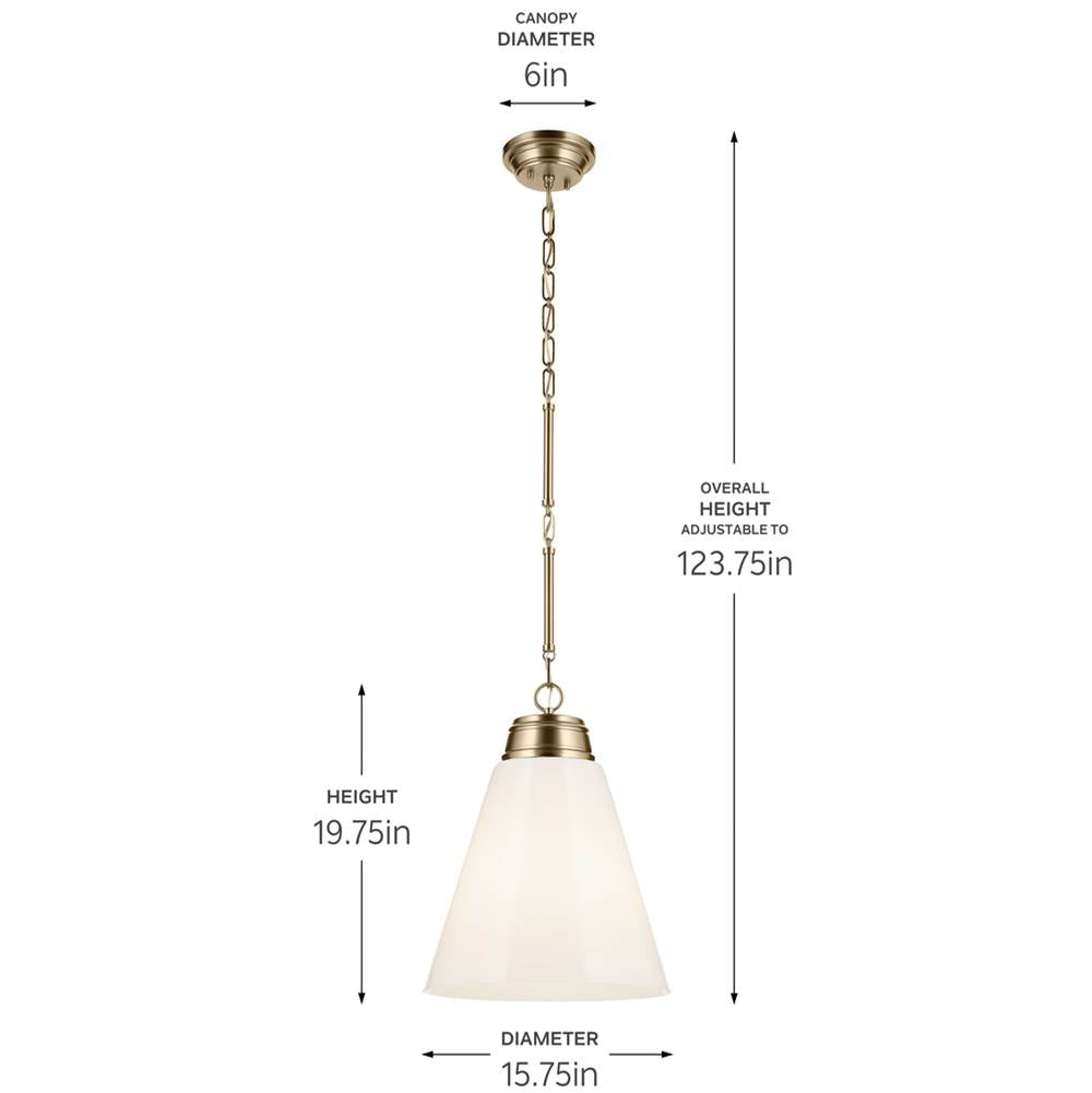 Kichler Lighting 52662CPZ Champagne Bronze Pendant Large 1lt Image 2