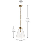 Kichler Lighting 52662CPZCLR Champagne Bronze Pendant Large 1lt Image 2