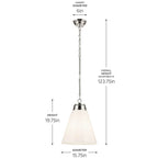 Kichler Lighting 52662PN Polished Nickel Pendant Large 1lt Image 2