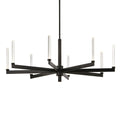 Kichler Lighting 52668BK Black Sycara 48.5 Inch 8 Light Led Chandelier With Faceted Crystal In Black Image 1