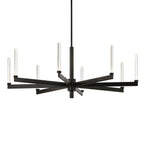 Kichler Lighting 52668BK Black Sycara 48.5 Inch 8 Light Led Chandelier With Faceted Crystal In Black Image 1