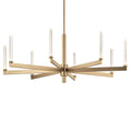 Kichler Lighting 52668CPZ Champagne Bronze Sycara 48.5 Inch 8 Light Led Chandelier With Faceted Crystal In Champagne Bronze Image 1