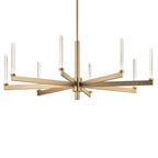 Kichler Lighting 52668CPZ Champagne Bronze Sycara 48.5 Inch 8 Light Led Chandelier With Faceted Crystal In Champagne Bronze Image 1