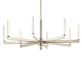 Kichler Lighting 52668PN Polished Nickel Sycara 48.5 Inch 8 Light Led Chandelier With Faceted Crystal In Polished Nickel Image 1