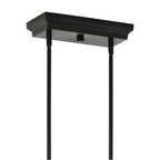 Kichler Lighting Sycara 48.25 Inch 14 Light Led Linear Chandelier With Faceted Crystal In Black