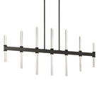Kichler Lighting 52670BK Black Sycara 48.25 Inch 14 Light Led Linear Chandelier With Faceted Crystal In Black Image 1