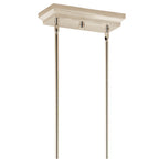 Kichler Lighting Sycara 48.25 Inch 14 Light Led Linear Chandelier With Faceted Crystal In Polished Nickel