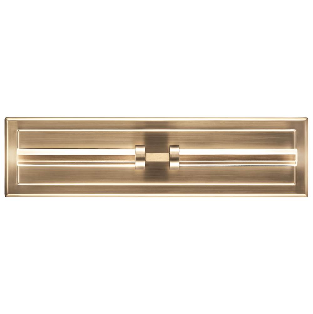 Kichler Lighting 52671CPZ Champagne Bronze Sycara 19 Inch 2 Light Led Wall Sconce With Faceted Crystal In Champagne Bronze Image 1