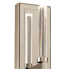 Kichler Lighting Sycara 19 Inch 2 Light Led Wall Sconce With Faceted Crystal In Polished Nickel