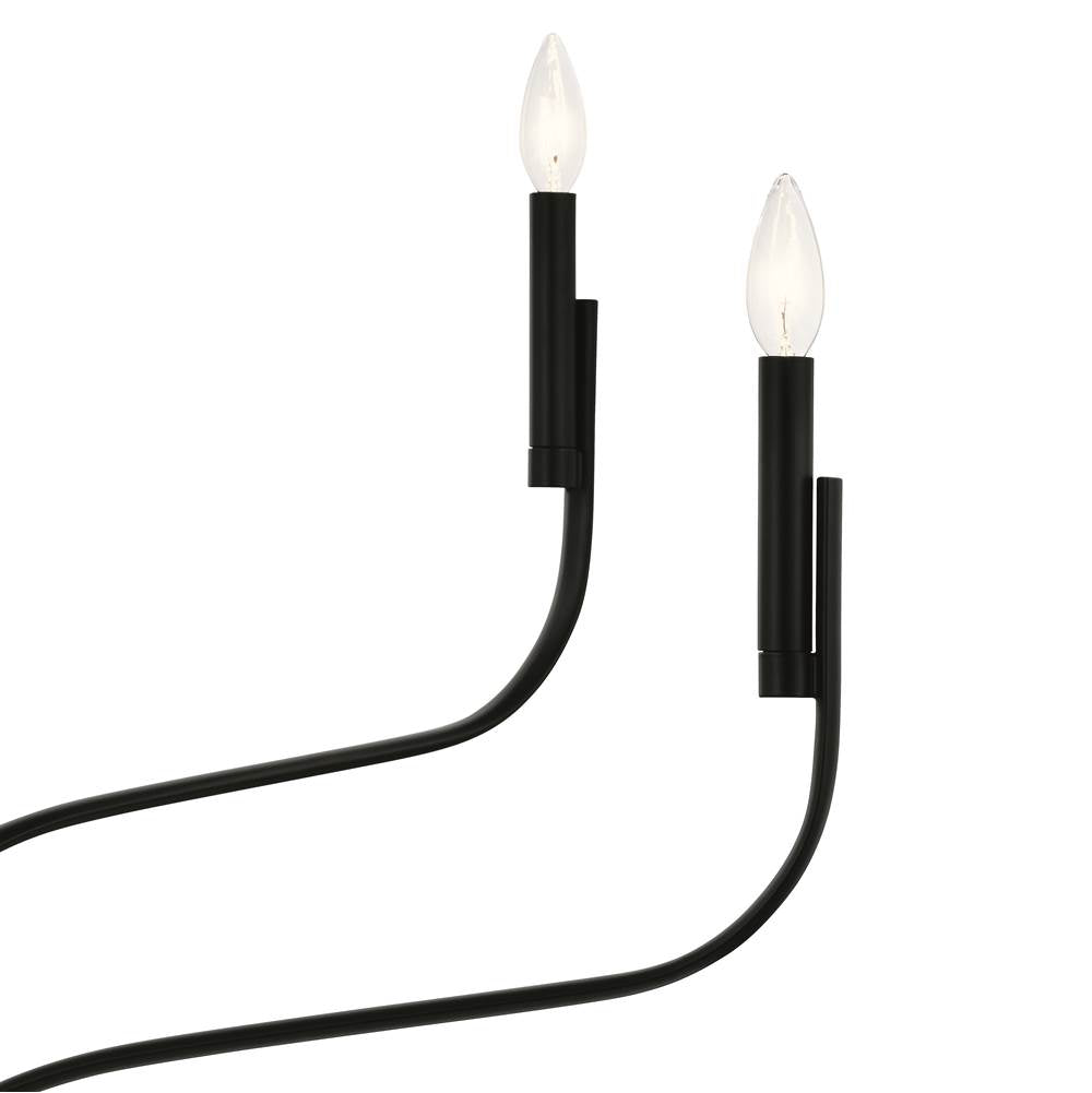 Kichler Lighting 52673BK Black Livadia 36.25 Inch 6 Light Chandelier In Black Image 4