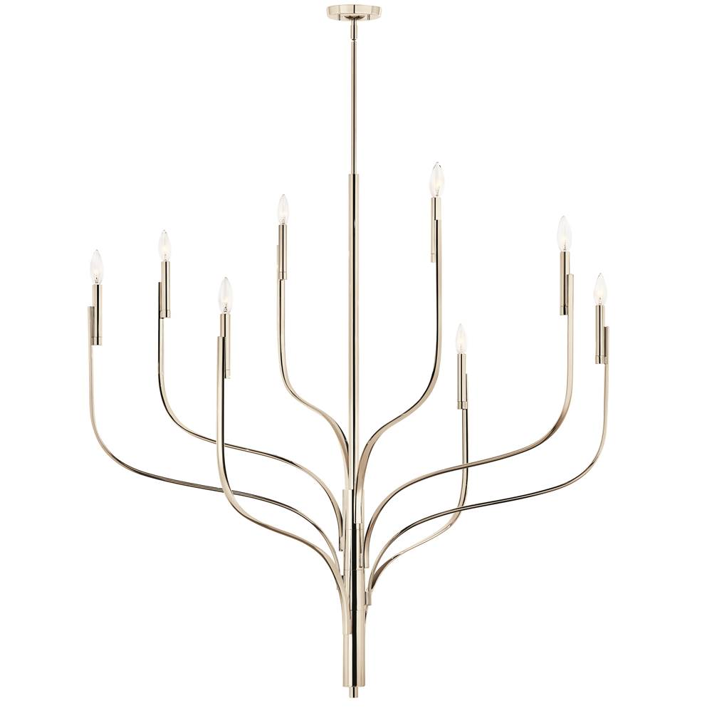 Kichler Lighting 52675PN Polished Nickel Livadia 47.75 Inch 8 Light Chandelier In Polished Nickel Image 1