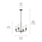 Kichler Lighting 52678BK Black Velestino 20.5'' 4-light Chandelier In Black Image 2