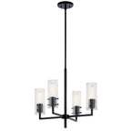 Kichler Lighting 52678BK Black Velestino 20.5'' 4-light Chandelier In Black Image 1
