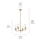 Kichler Lighting 52678CPZ Champagne Bronze Velestino 20.5'' 4-light Chandelier In Champagne Bronze Image 2