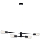 Kichler Lighting 52681BK Black Velestino 47.50'' 4-light Linear Chandelier In Black Image 1