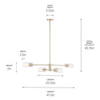 Kichler Lighting 52681CPZ Champagne Bronze Velestino 47.50'' 4-light Linear Chandelier In Champagne Bronze Image 2