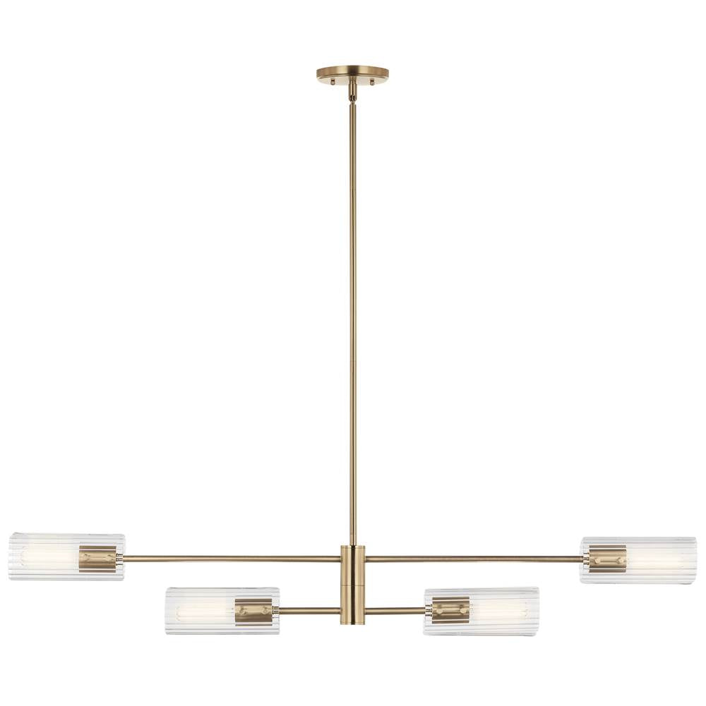 Kichler Lighting Velestino 47.50'' 4-light Linear Chandelier In Black