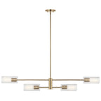 Kichler Lighting Velestino 47.50'' 4-light Linear Chandelier In Black