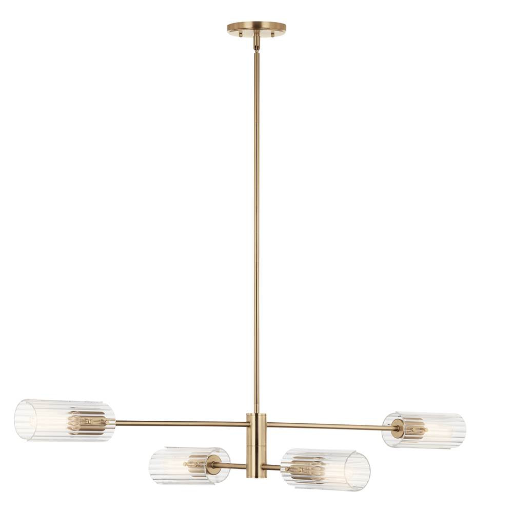 Kichler Lighting 52681CPZ Champagne Bronze Velestino 47.50'' 4-light Linear Chandelier In Champagne Bronze Image 5