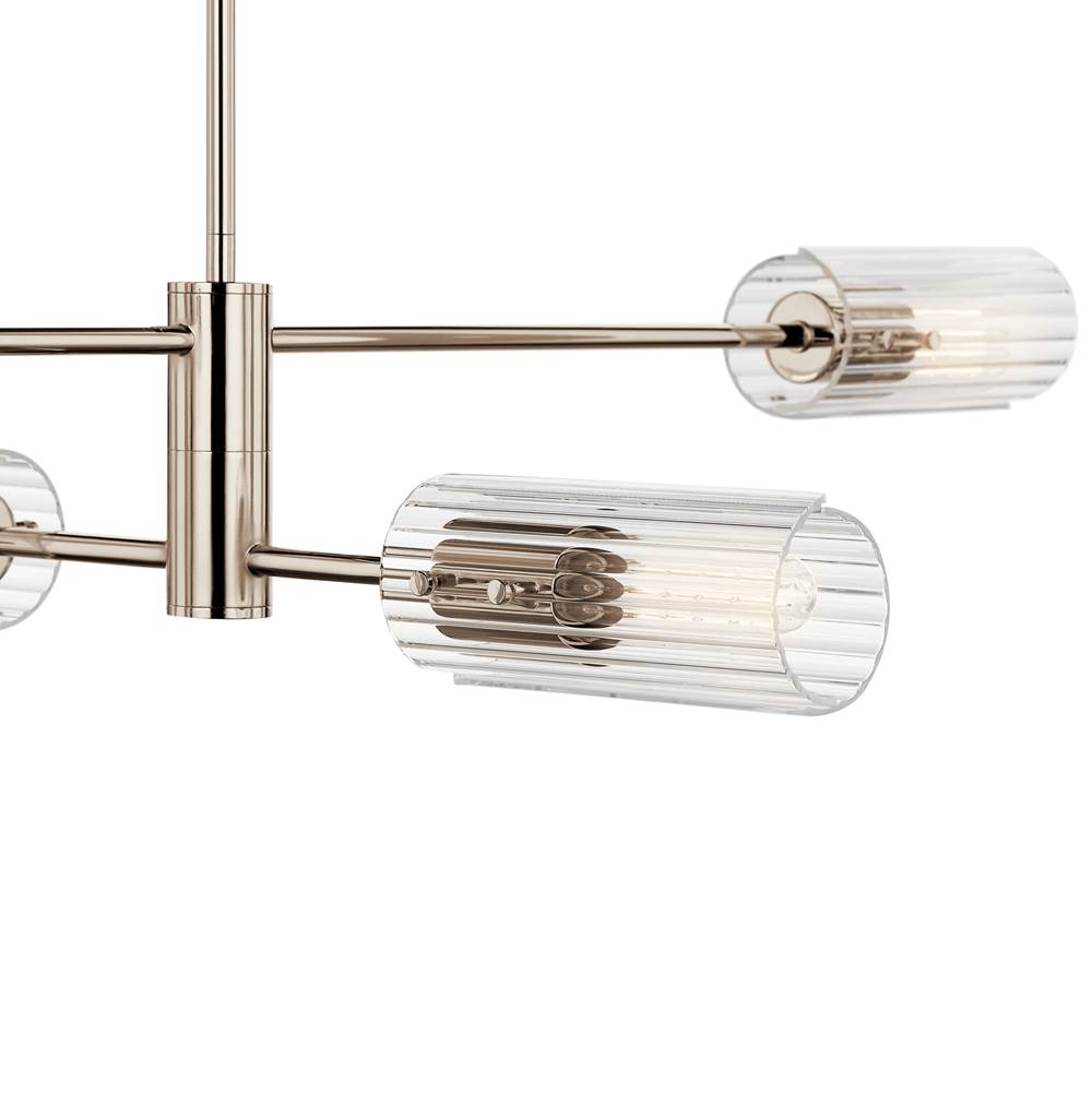 Kichler Lighting 52681PN Polished Nickel Velestino 47.50'' 4-light Linear Chandelier In Polished Nickel Image 4