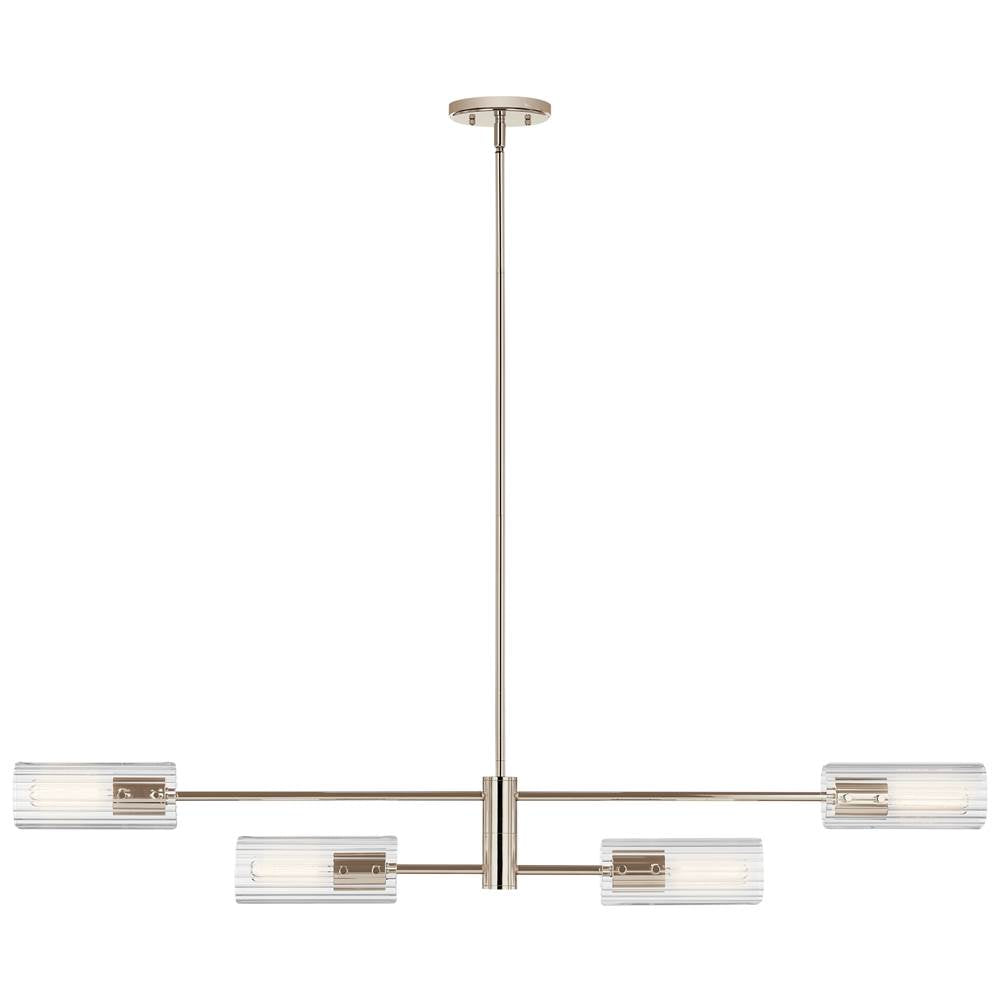 Kichler Lighting Velestino 47.50'' 4-light Linear Chandelier In Black