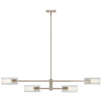 Kichler Lighting Velestino 47.50'' 4-light Linear Chandelier In Black