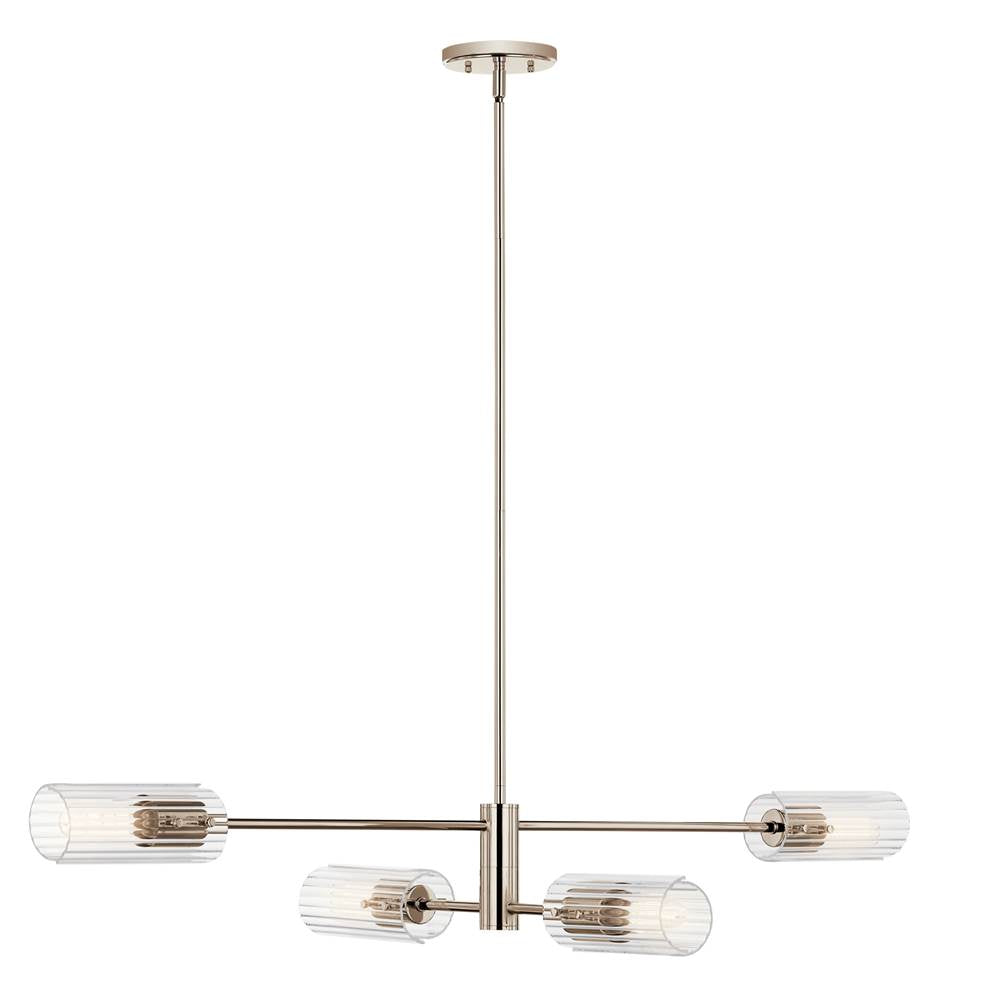 Kichler Lighting 52681PN Polished Nickel Velestino 47.50'' 4-light Linear Chandelier In Polished Nickel Image 5